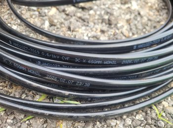 0.6/1kV CVF 3C x 6SQ 수중케이블 표기